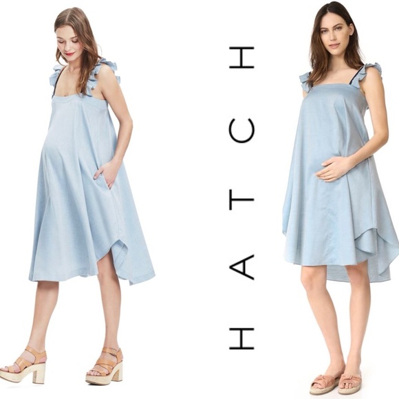 Hatch Dresses & Skirts - Hatch The Nelli Chambray Maternity Dress 2